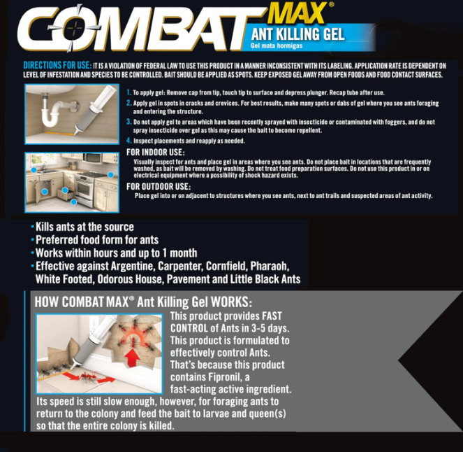 Combat Indoor and Outdoor Ant Killing Gel, 27 Gram (Pack Of 1)