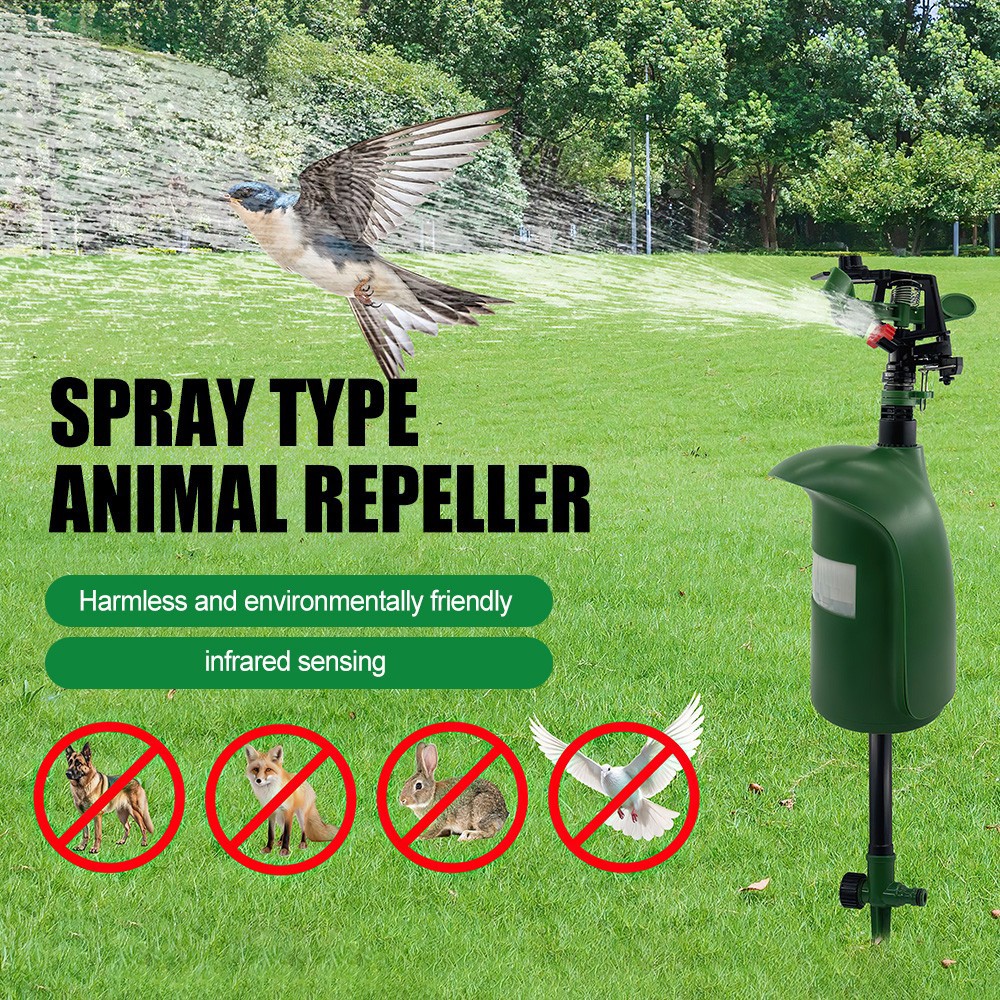1PCS Motion Sprinkler Animal Pest Control Jet Spray Birds Repellent For Garden