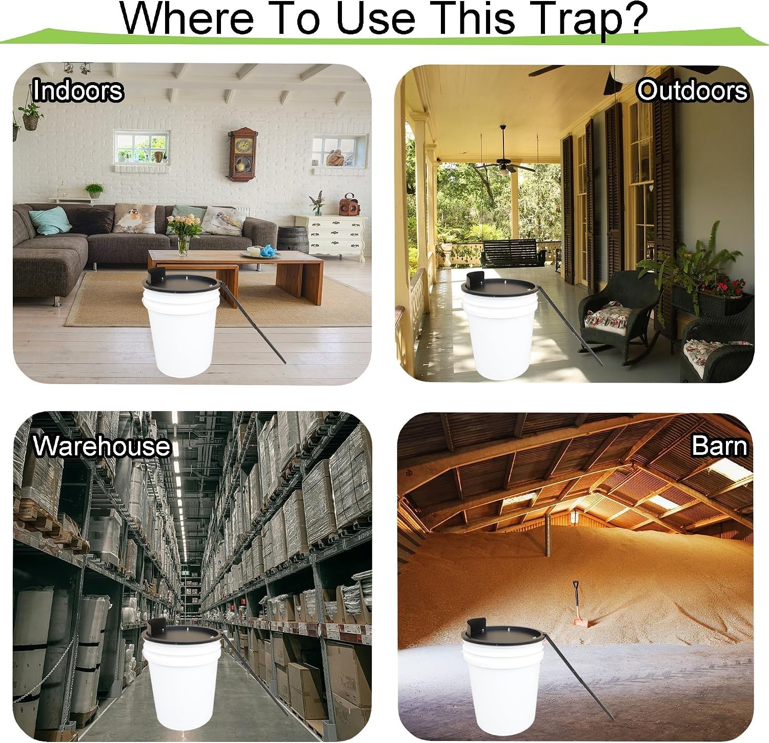 Child & Pet Safe 5-Gallon Bucket Lid Mouse Trap – Easy Installation & Durable