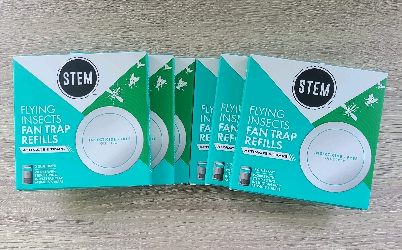 STEM Fan Trap Refills Lot of 6 (30 Glue Traps) Flying Insect Control Indoor NIP