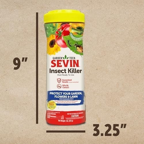 Insect Killer powder Sevin Garden Ready to Use Dust, 1 Pound Can