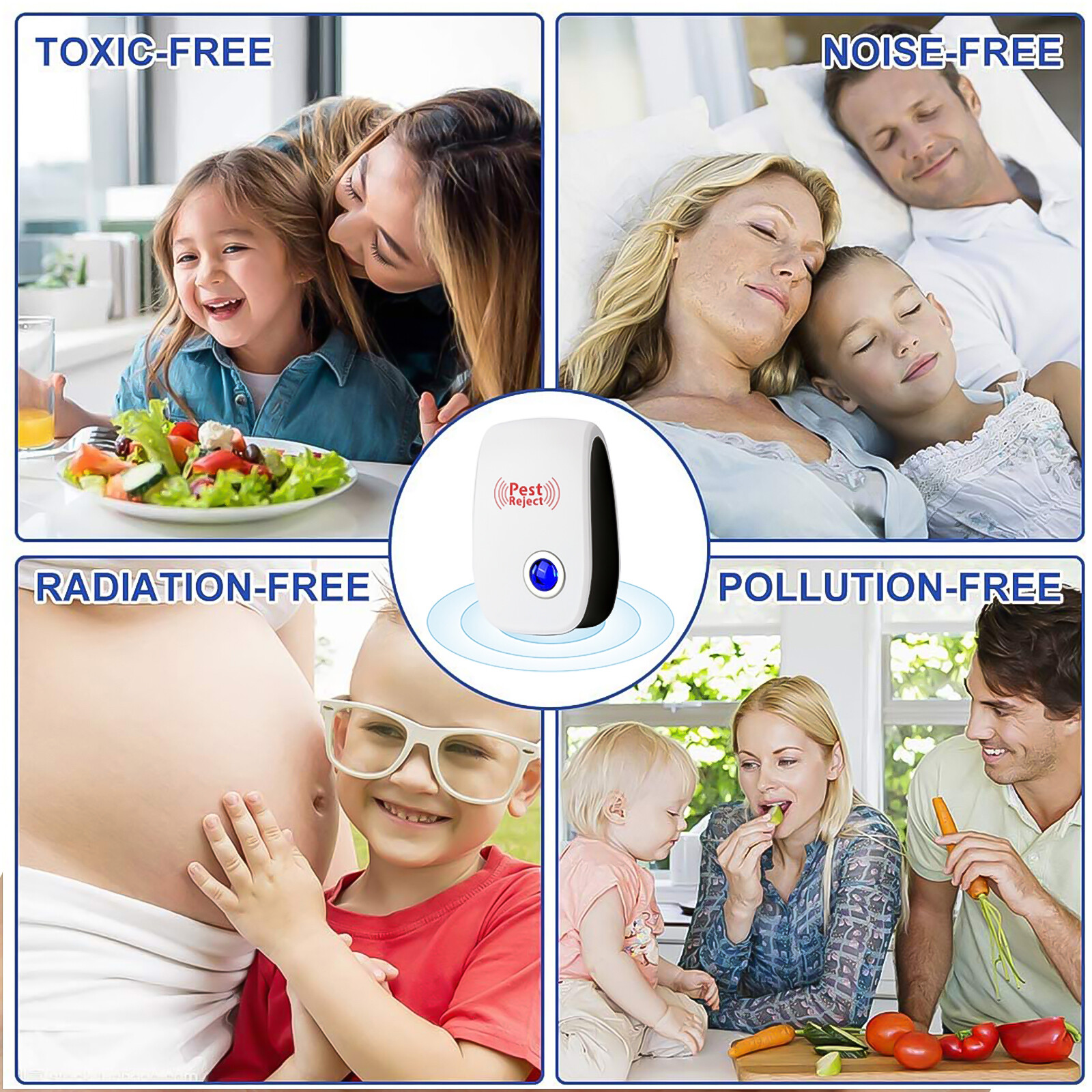 Electronic Pest Reject Control Ultrasonic Repeller Home Bug Rat Spider Roaches