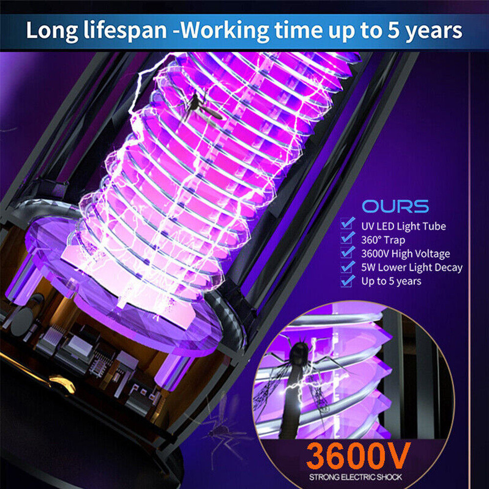 Electric Fly Bug Zapper Mosquito Insect Killer LED Light Trap Pest Control Lamp