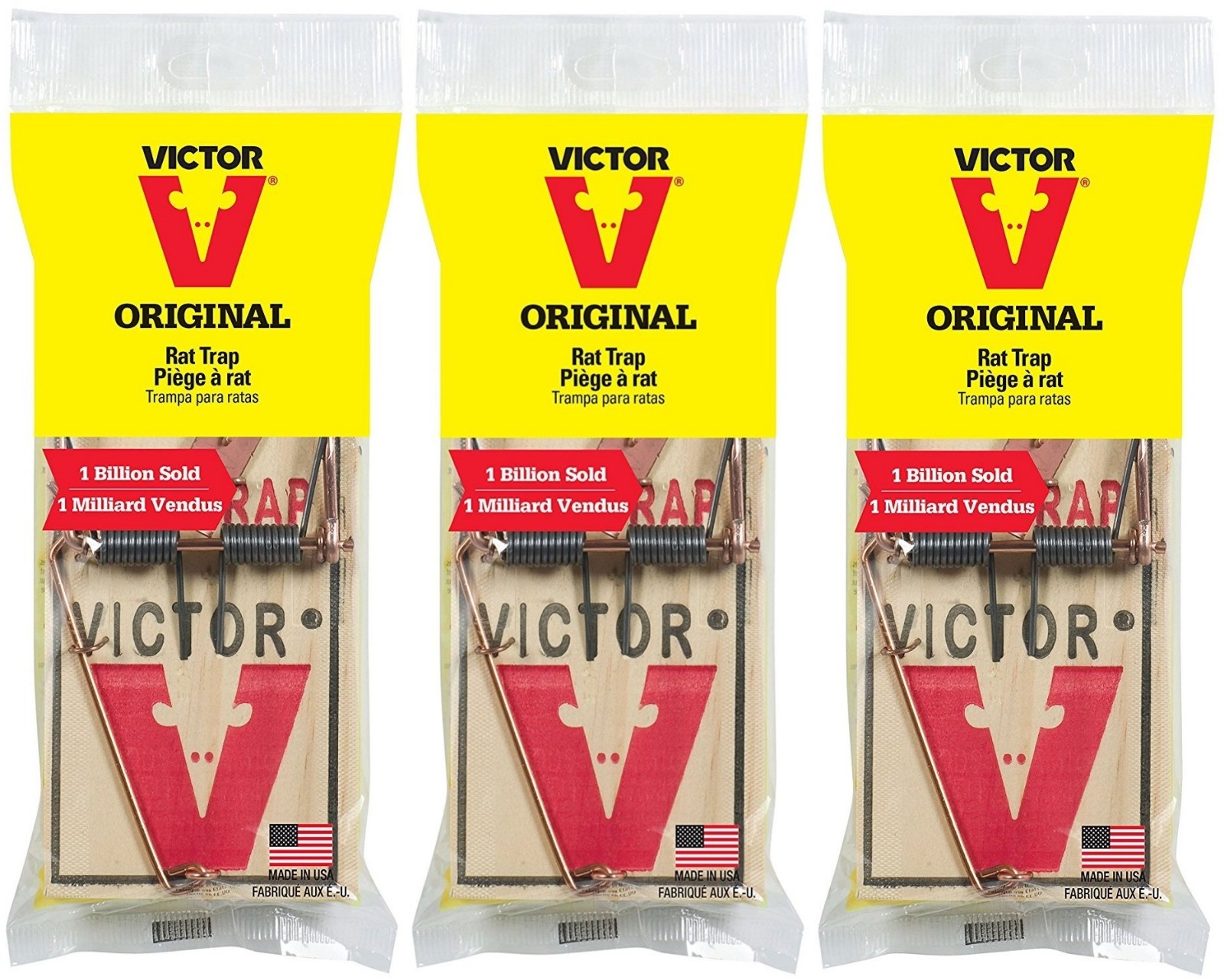 Victor Metal Pedal Rat Trap – M201 (Pack of 3)