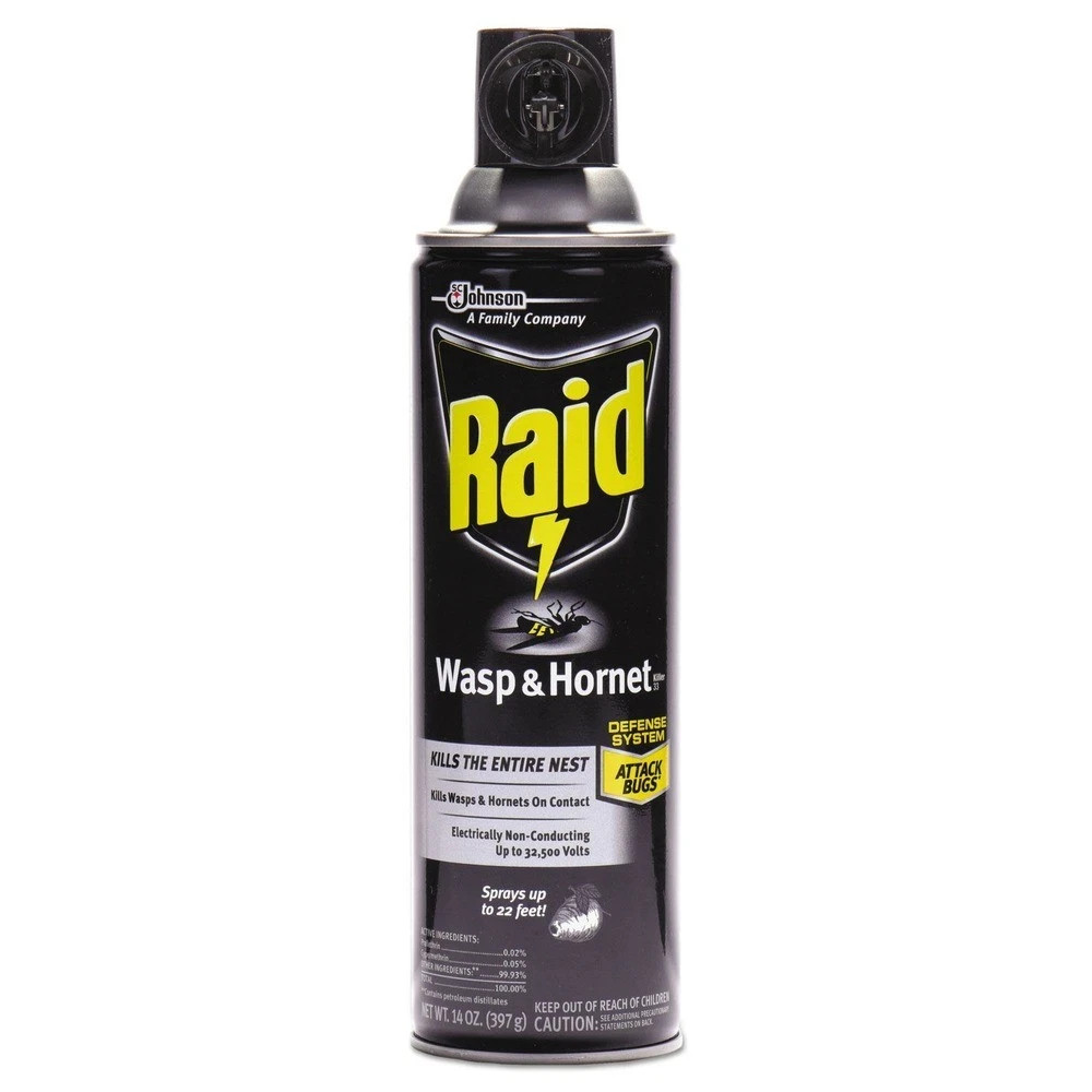 6 Pack Raid Wasp & Hornet Spray Killer 33 Outdoor Use 22 Feet 17.5 oz Each Can