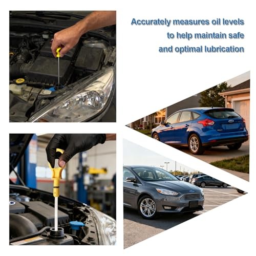 ABS Handle + Metal Engine Oil Fluid Indicator Dipstick