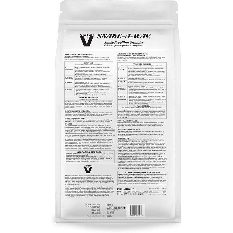 Outdoor Snake Repellent Granules Long Lasting EPA Registered Protects 1.25 Acres