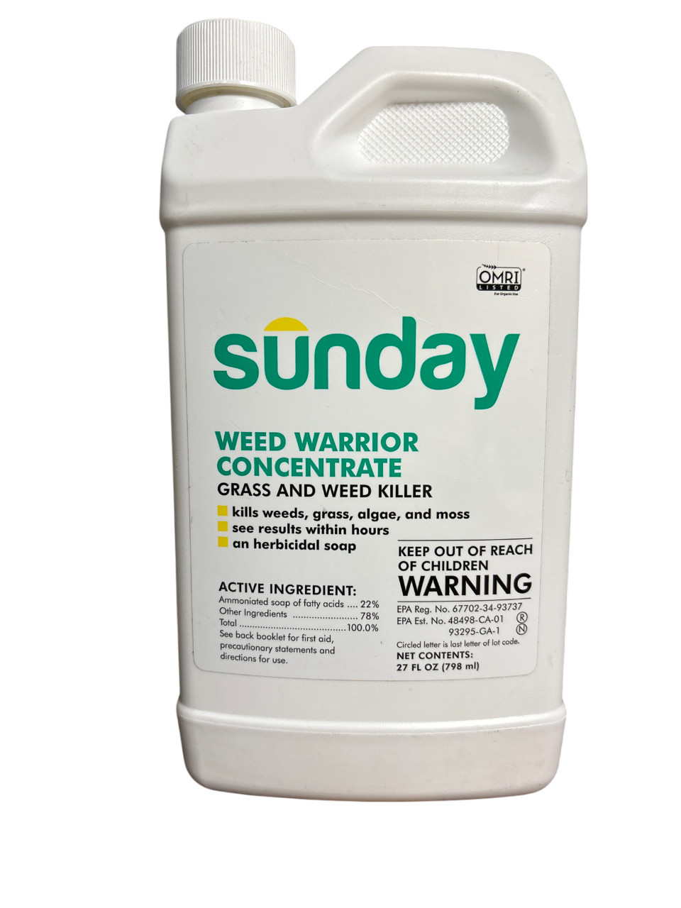 Sunday Weed Warrior Concentrate Grass Algae Killer 27 Fl oz