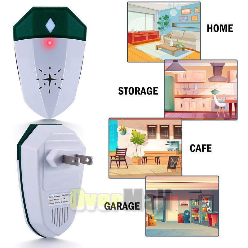 6x Electronic Pest Reject Control Ultrasonic Plug-in Repeller Bug Rat Roaches US