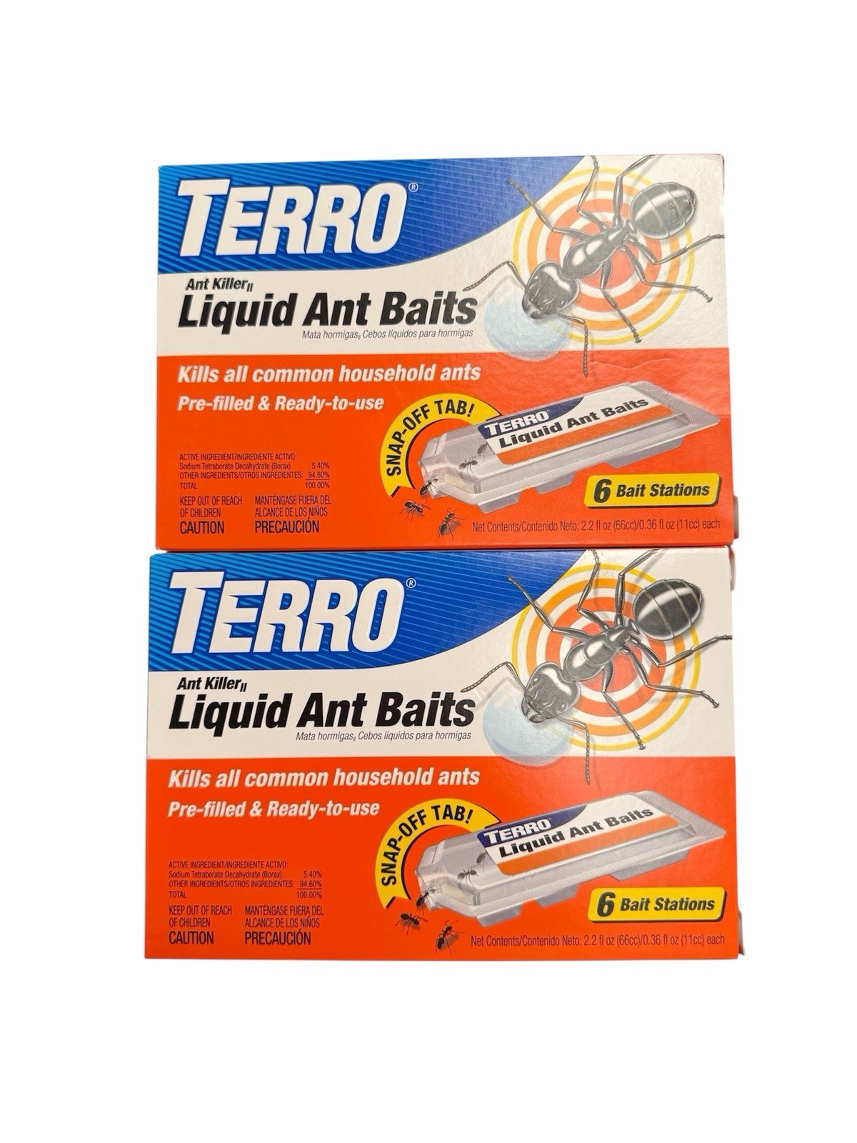 TERRO Liquid Ant Bait Ant Killer 6 Bait Stations 2 Packs