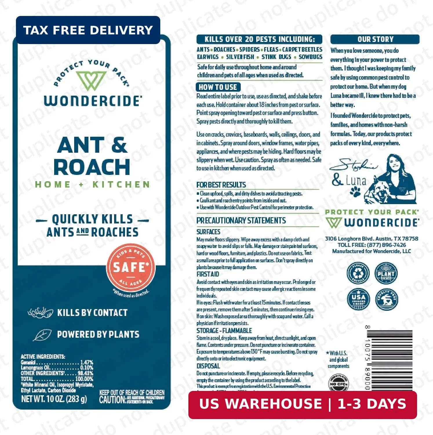 Wondercide – Ant & Roach Aerosol Spray for Kitchen, Home, and Indoor Areas – Ant