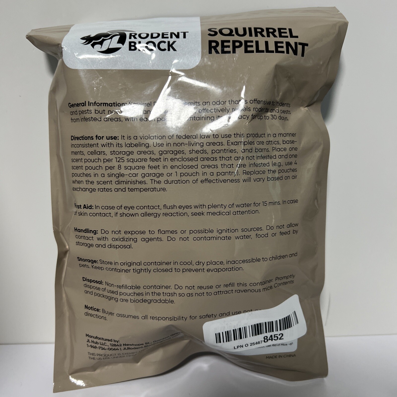 6 Pack Rodent Block Pouch Powerful against Mice Squirrels Indoor & Outdoor