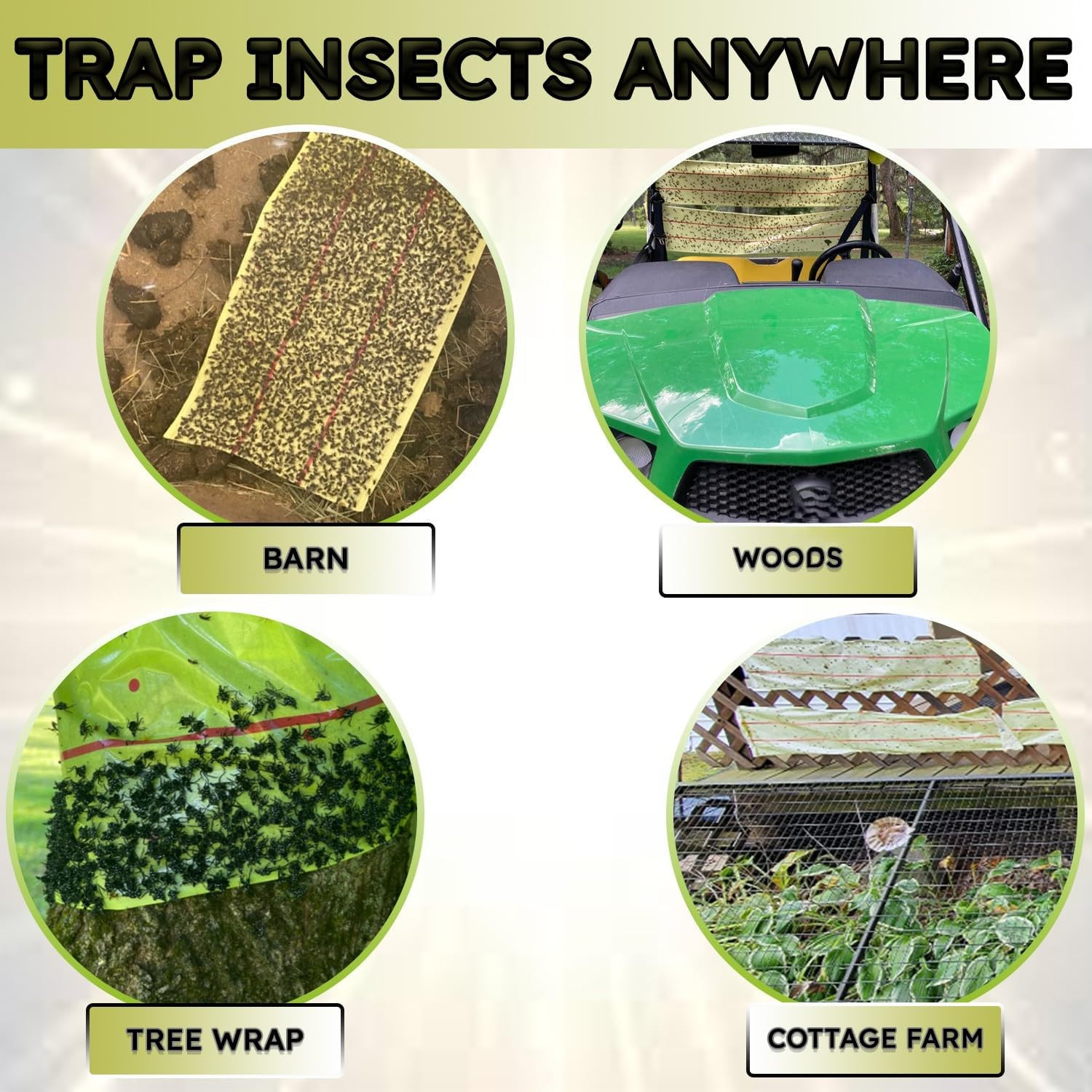, Spotted Lantern Fly Tree Trap – 4 Rolls (30 Feet Each Roll) – Lanternfly Tree