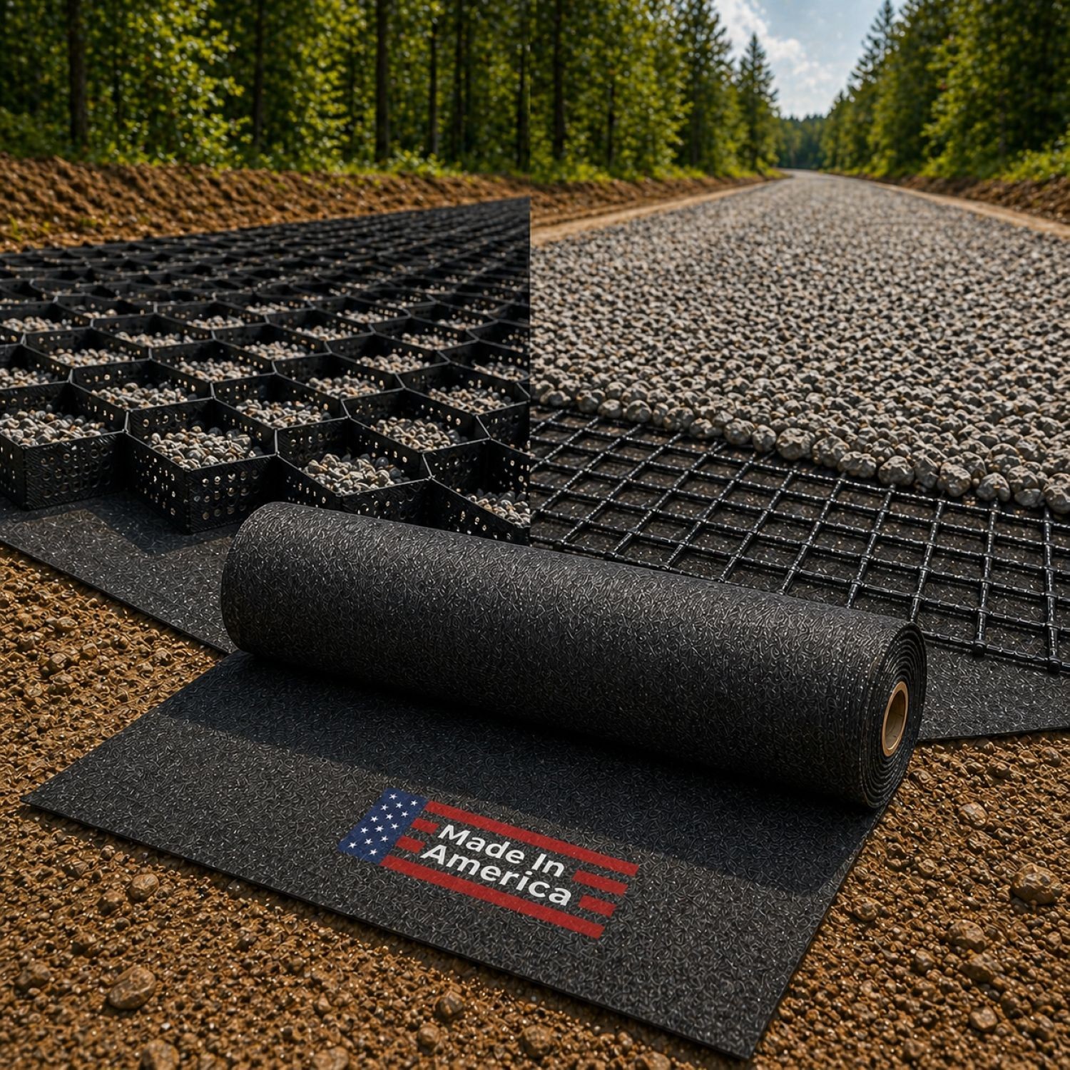 Geogrid & Geocell Underlayment Fabric | Non-Woven Geotextile(8 oz) – USA Made