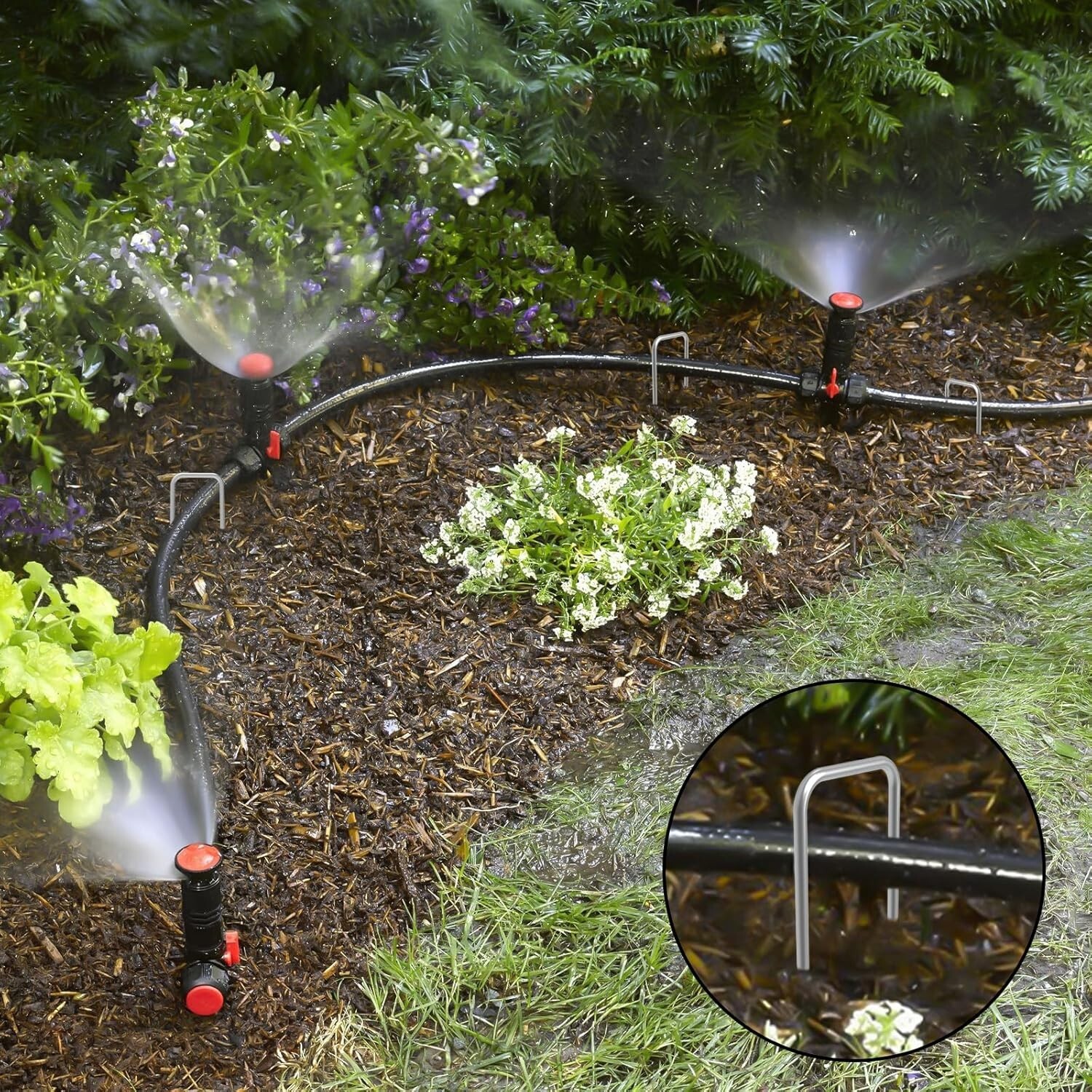 6 In. Heavy Duty Steel Garden Staples Weed Barrier Landscape Fabric 100-Pack