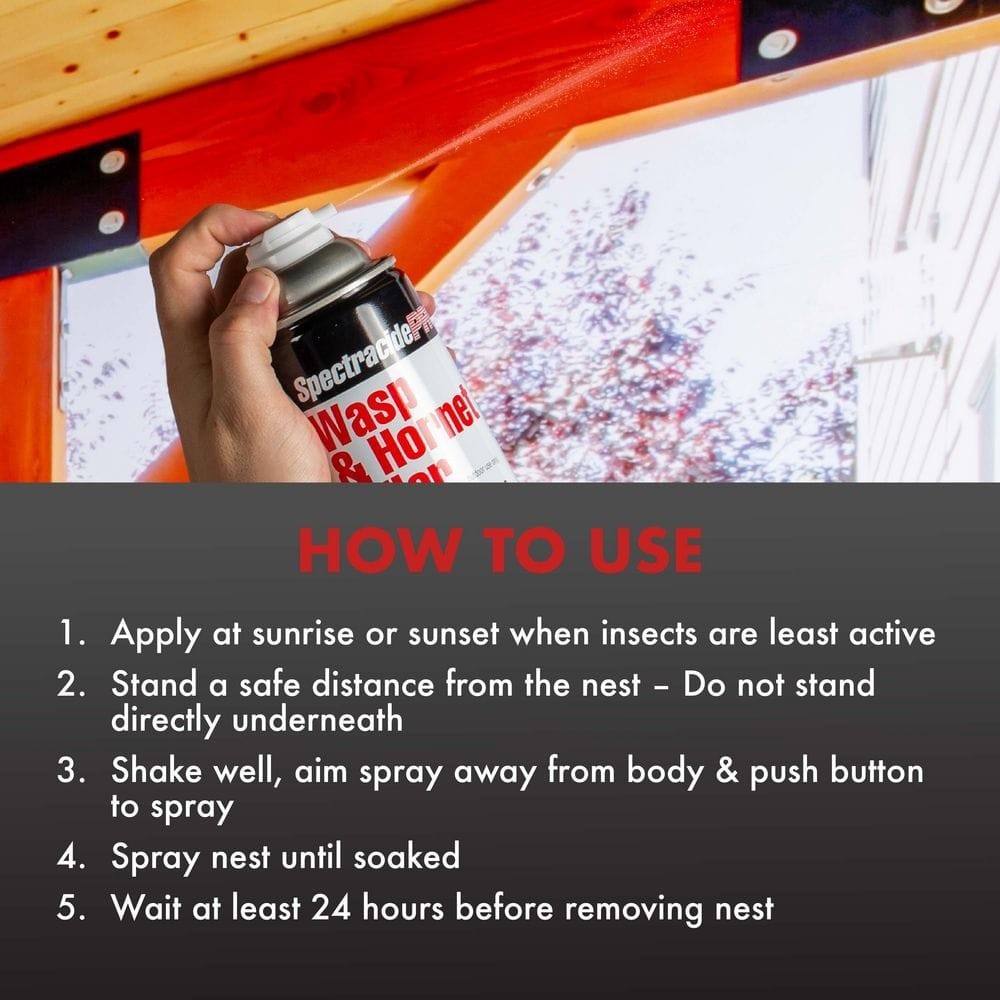 3 pack Spectricide Pro Wasp & Hornet Killer Aerosol Spray Outdoor Use Only 18 oz