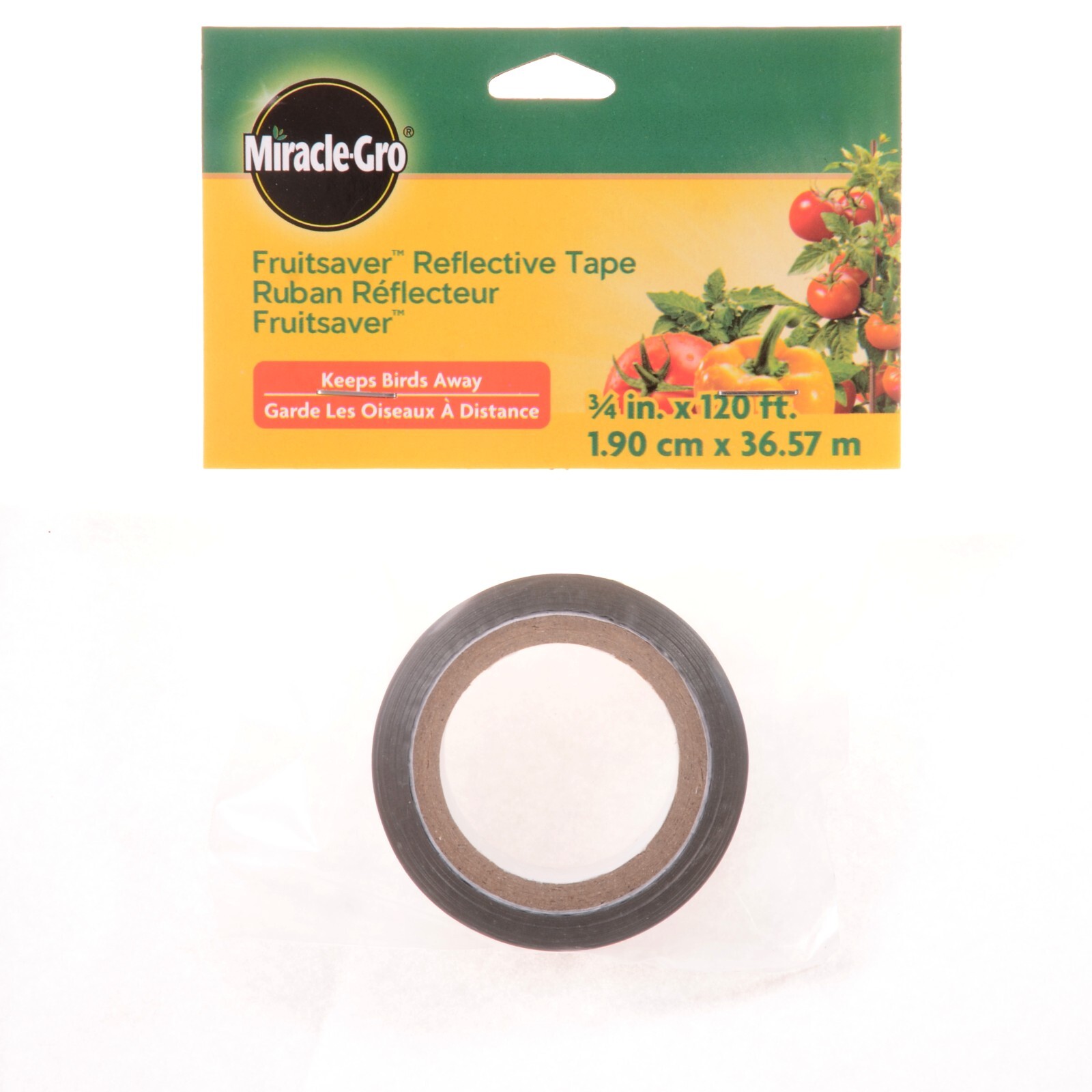 Miracle-Gro Fruitsaver Reflective Tape Holographic Bird Scare 3/4″ x 120′