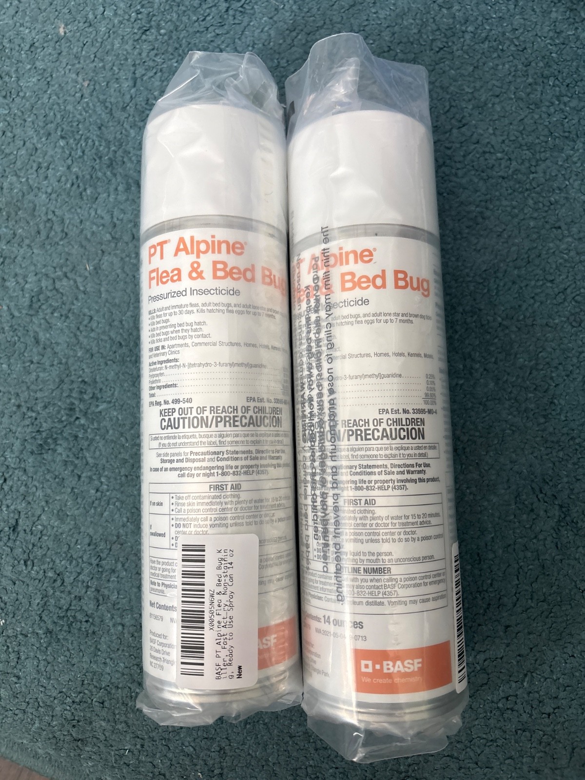 BASF PT Alpine Flea & Bed Bug Killer- 14 oz Aerosol Spray Can – Pack of 2