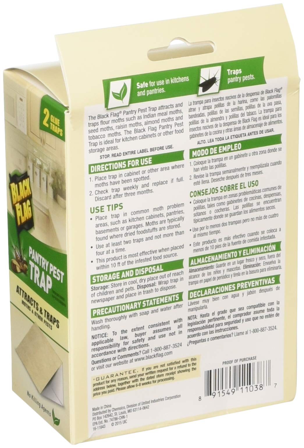 Black Flag Pantry Pest Traps – 8 Total(4 Packages with 2 Each)