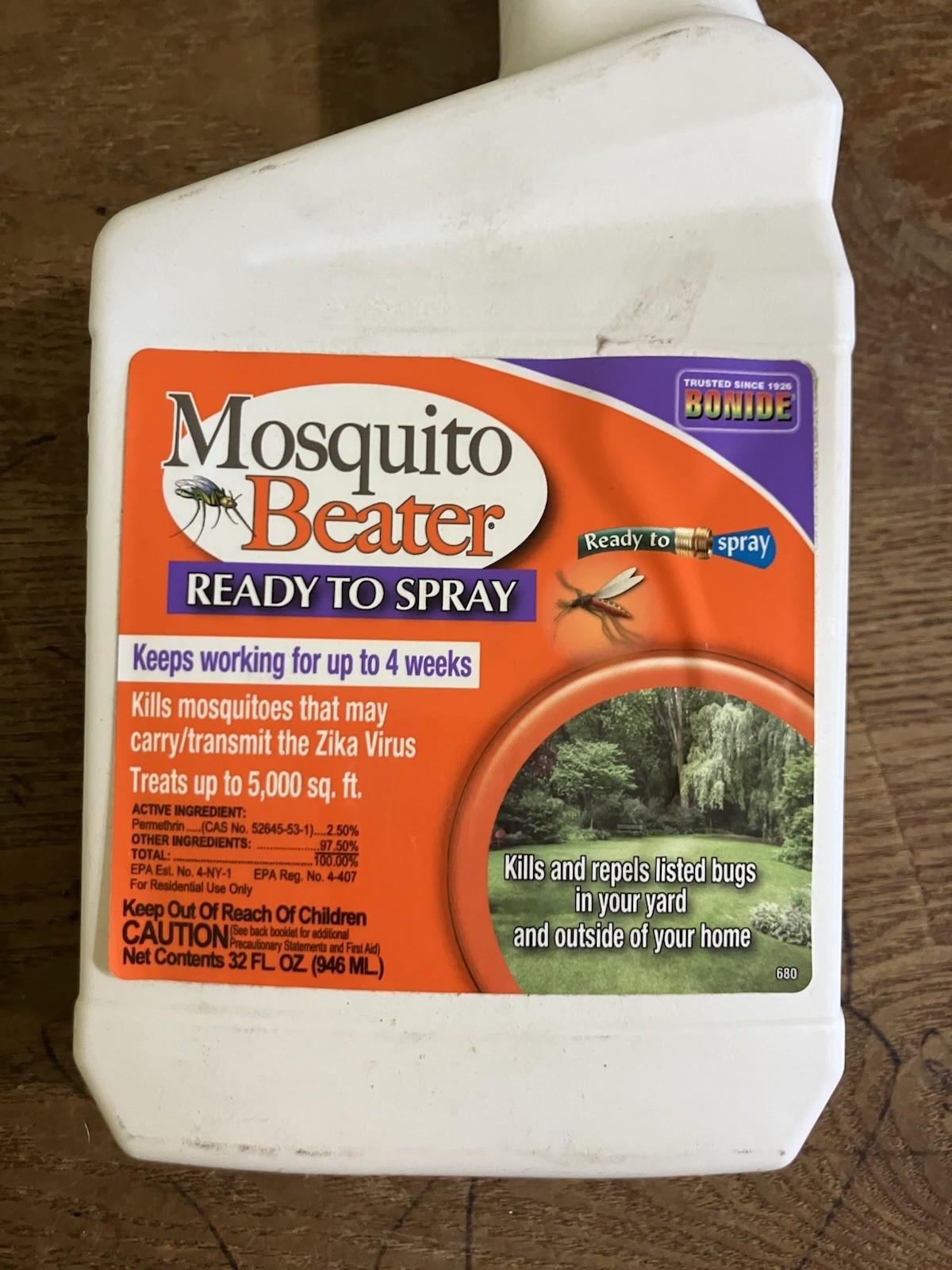 Mosquito Beater 1Qt Hose End Spray Mosquito Gnat Fly Killer Insecticide
