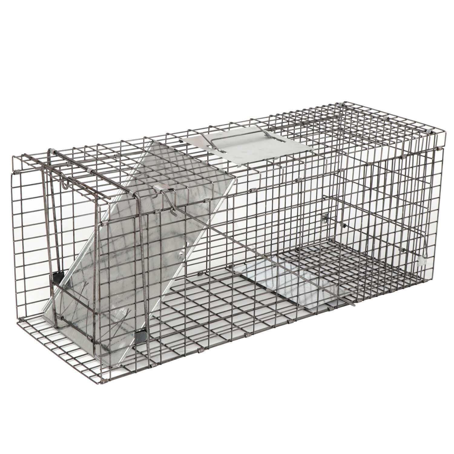 2PCS 32″ Humane Animal Live Trap Cage for Raccoons Rodent Control Stray Squirrel