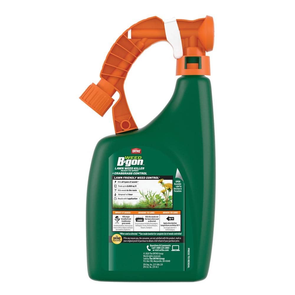Weed B-Gon Ready-To-Spray Lawn Weed Killer with Crabgrass Control, 32 oz