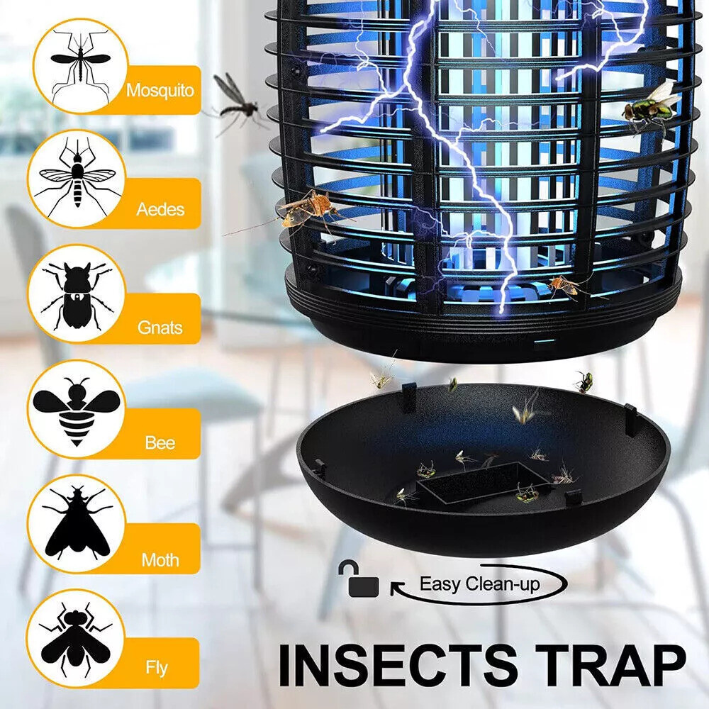 Electric Fly Gnat Killer Lamp Pests Fly Insect Trap Mosquito Bug Zapper 4200V