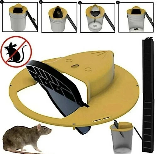 Mouse Rat Trap Flip & Slide Mouse Trap Bucket Catcher Mousetrap Slide Bucket Lid
