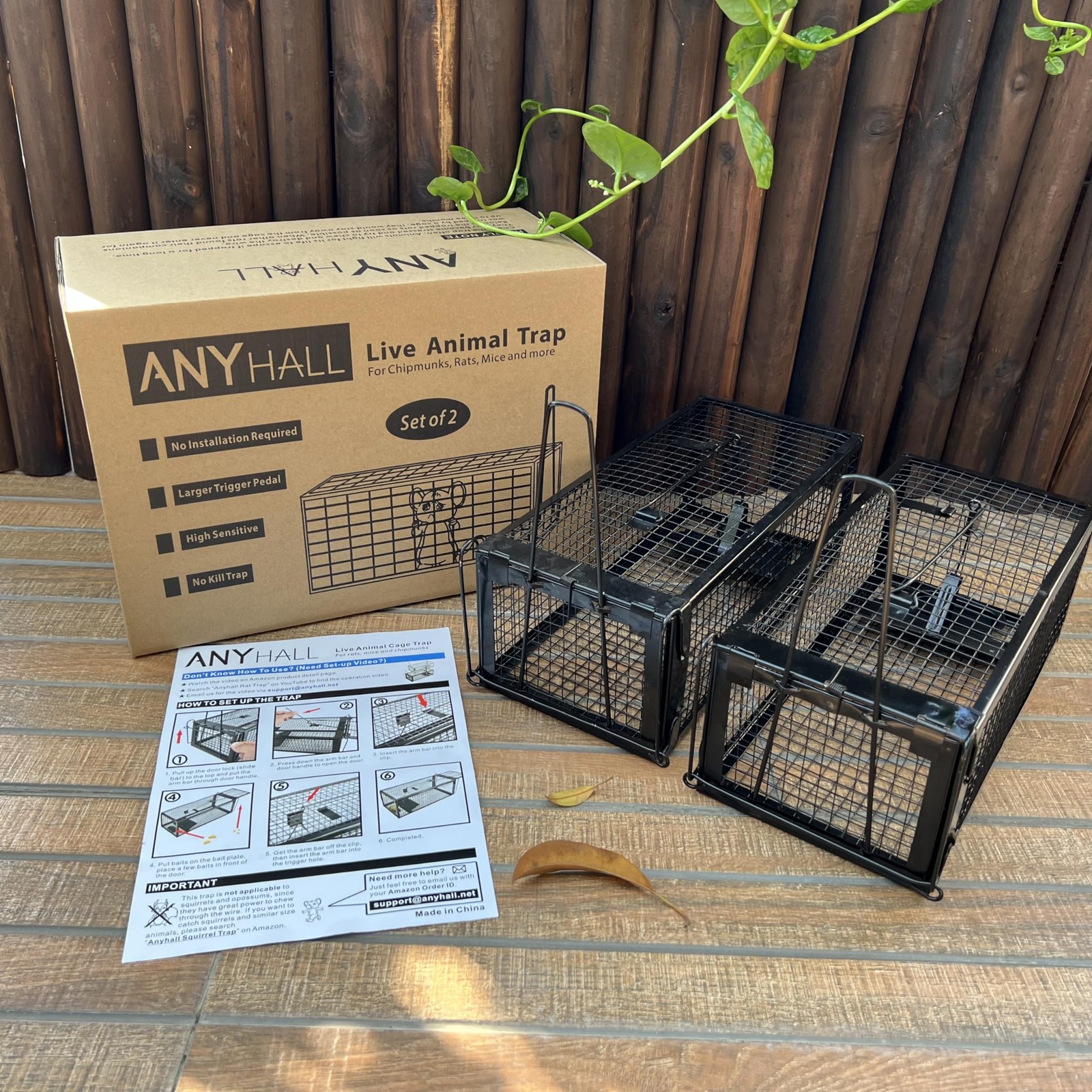 2-Pack Humane Catch-and-Release Cage Device 12.5 x 5.5 x 4.5 in.