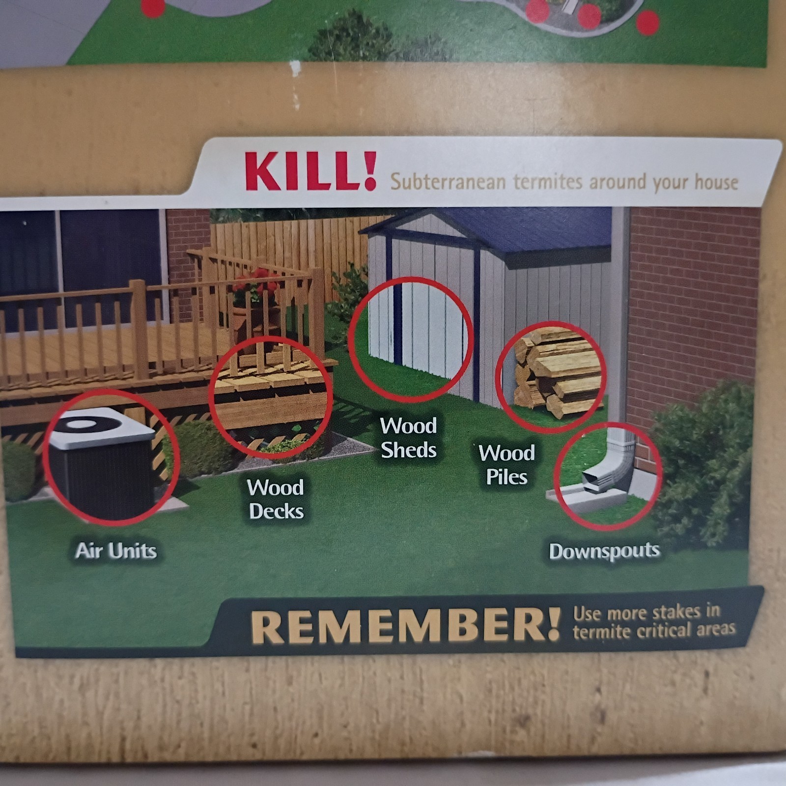 Terminate Termite Detection & Killing Stakes 15 Counts Install in Ground