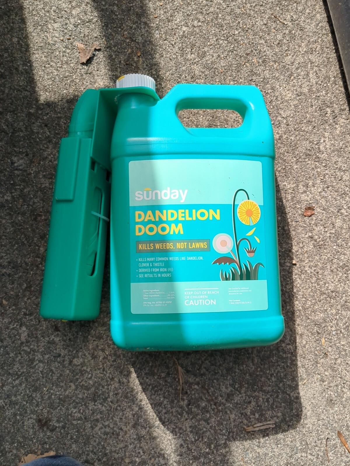 Sunday Dandelion Doom – Sunday Spot Weed Control 1 gallon Bottle- NEW