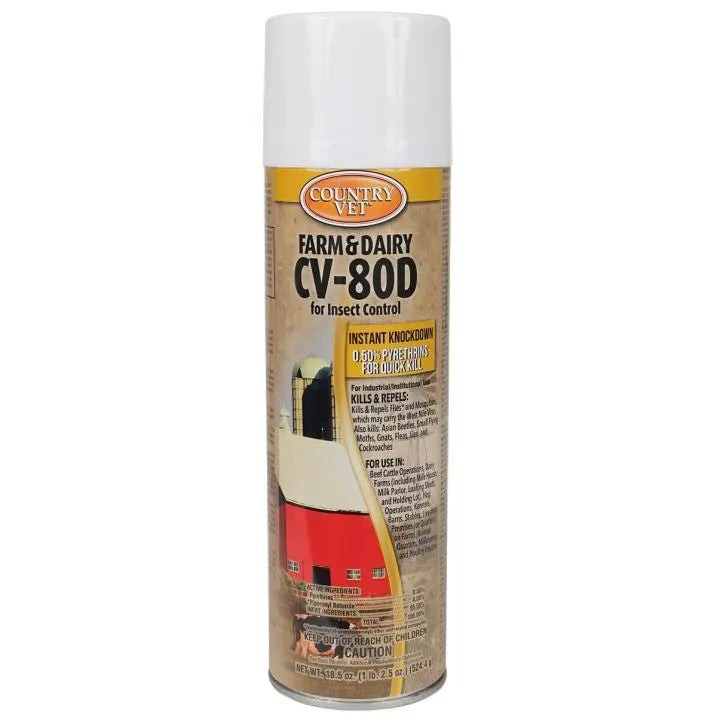 Country Vet CV-80D Farm and Dairy Aerosol Fly Spray 18.5 oz.