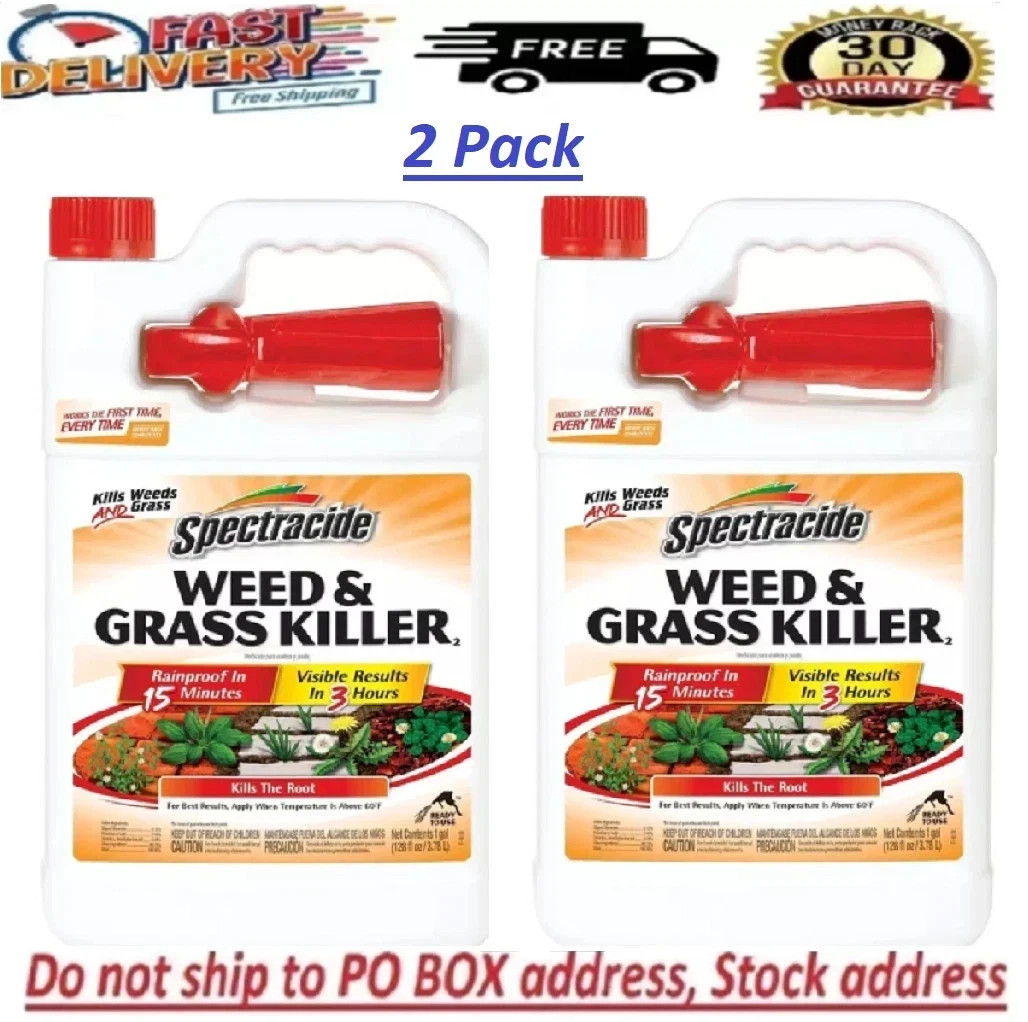 2 Pack Spectracide Weed and Grass Killer 128 Oz Sprayer Ready-to-use 1 Gallon