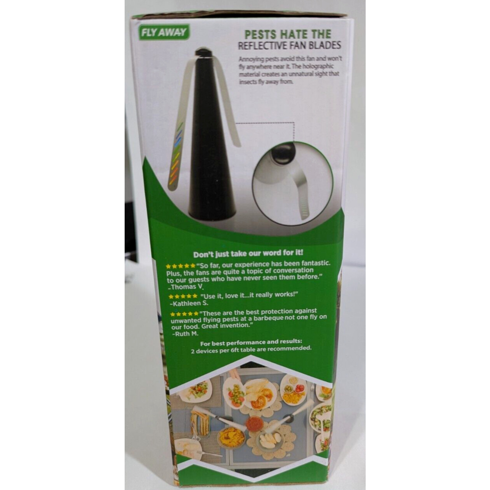 Fly Away Pest Repellent Fan Keep Pests Away From Outdoor/Indoor Tables Picnics