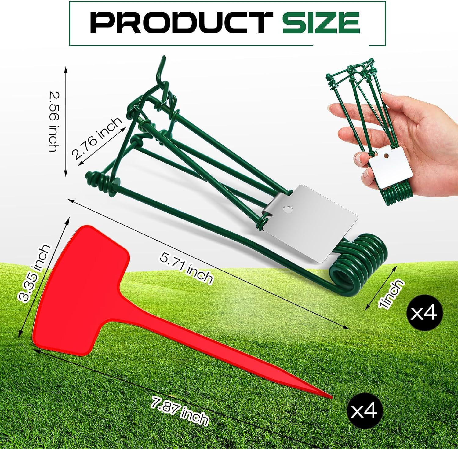 4 Pcs Outdoor Gopher Trap Easy to Set Mole Trap Bulk Weather Resistant Gopher Ki