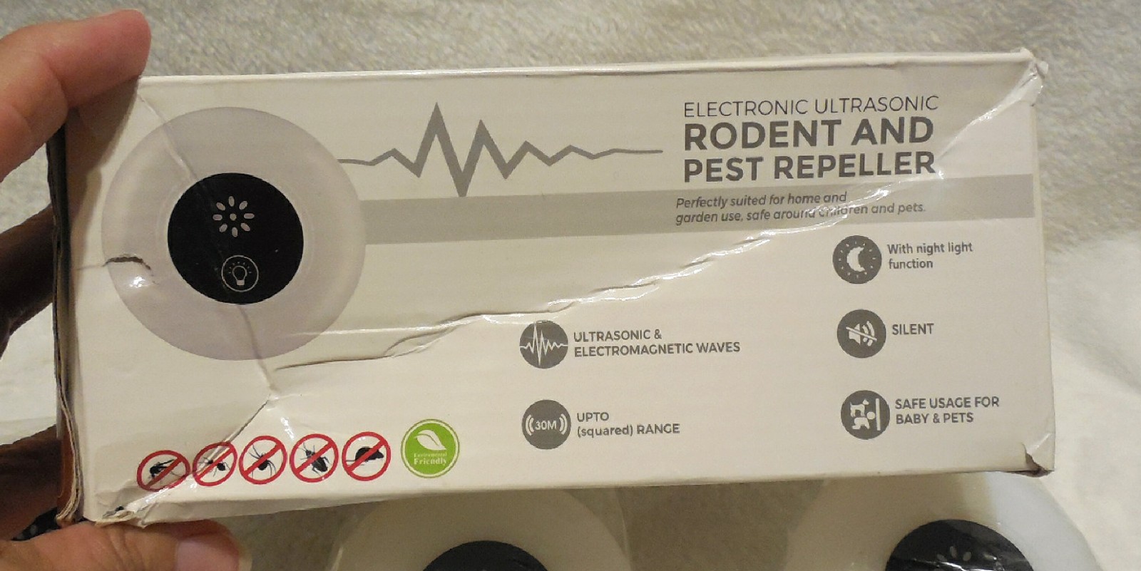 6 Electronic Pest Repeller Plug In Electronic Ultrasonic Mouse Insects Nighlite
