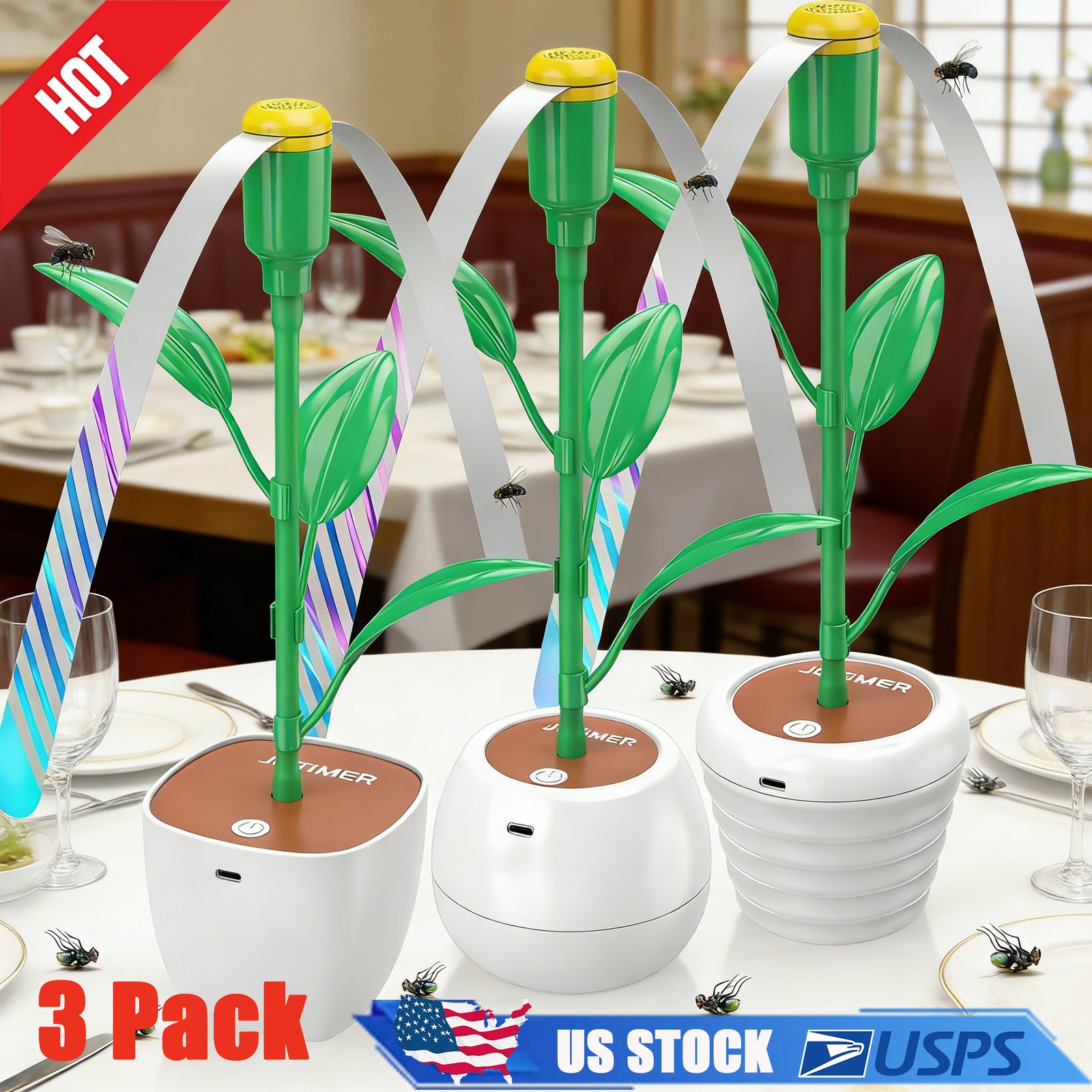 Fly Fans for Table,3 PACK Fly Repellent Fan Upgraded Keep Flies Away For Home,m