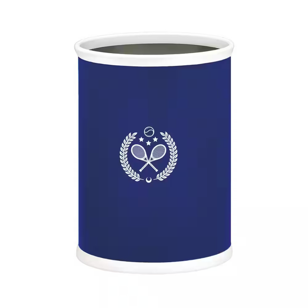 Kasualware Tennis 13 Qt. Oval Waste Basket in Blue