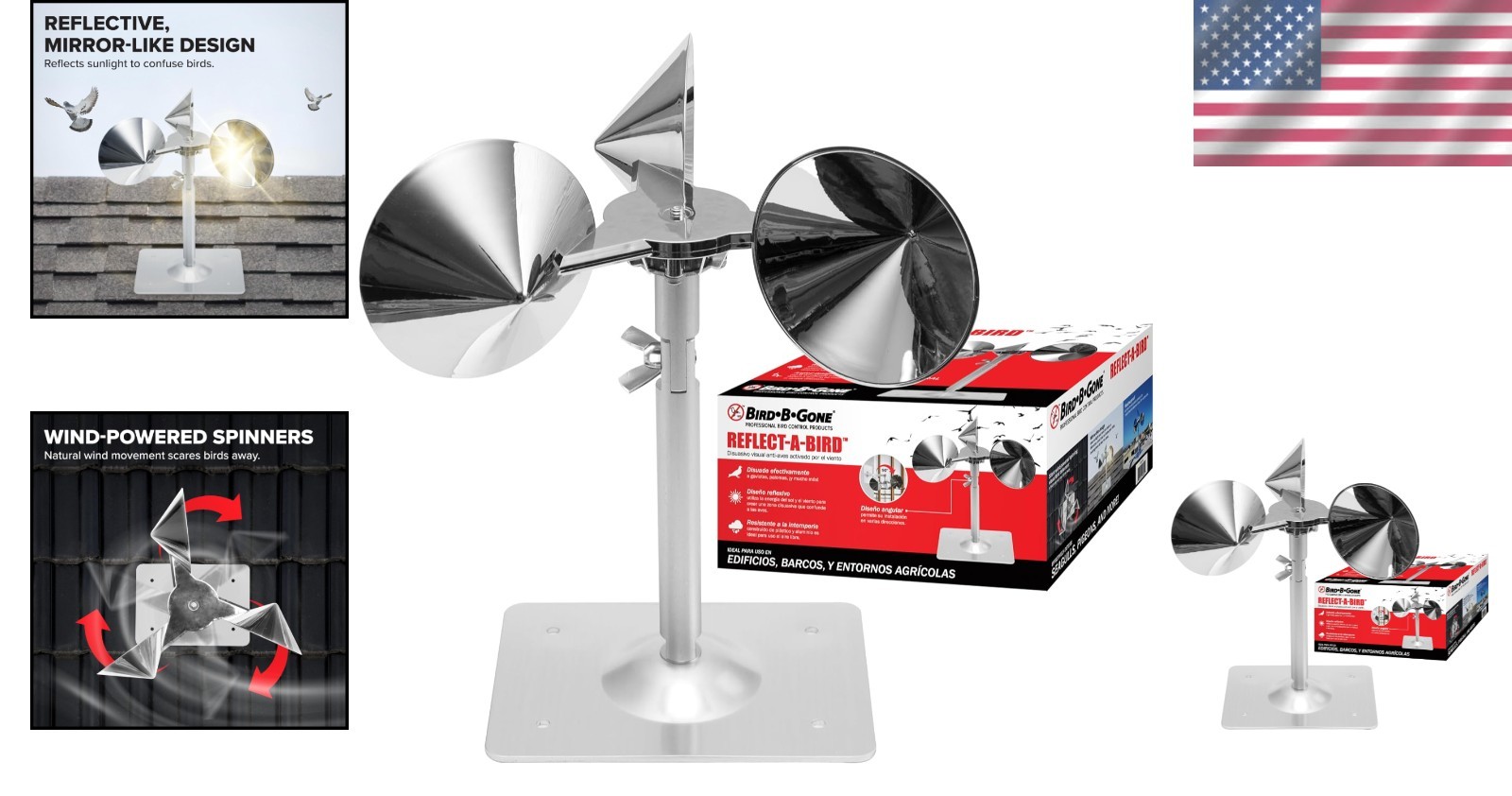 Modern Chrome Bird Control Solution