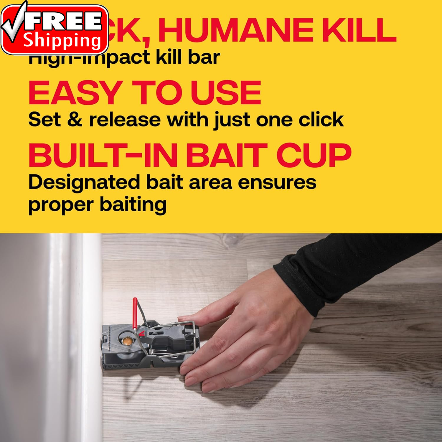 M144-2B Instant Power-Kill Easy Set Reusable Rat Trap – 2 Traps
