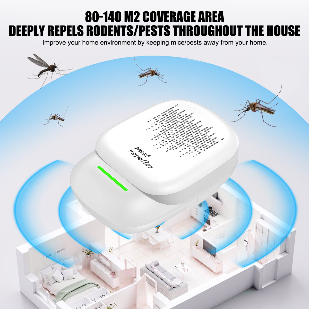 4/2/1X US Plug-in Ultrasonic Pest Control Repeller Reject Rat Mouse Mice Spider