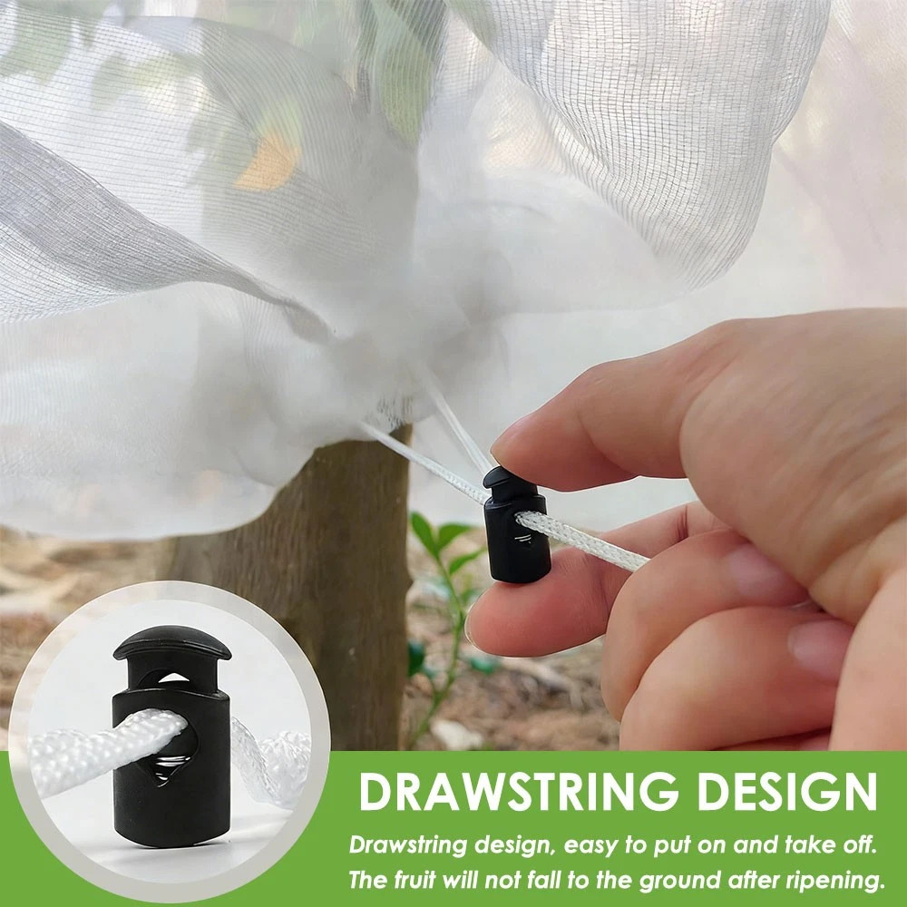 1PCS Bird Netting Plant Mesh Cover w/Drawstring Insect Pest Barrier Protector