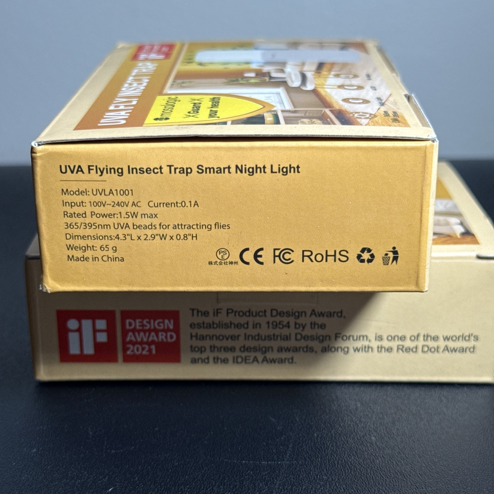 2-Pack Mosalogic Indoor Flying Insect Trap Mosquito, Gnat With UV Night Light