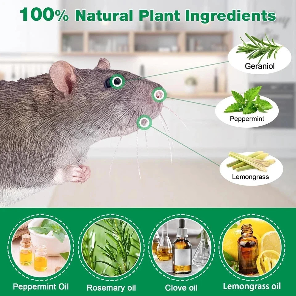 12 Pack Vamoose Natural Rodent Pest Control Repellent Pouch Peppermint Oil