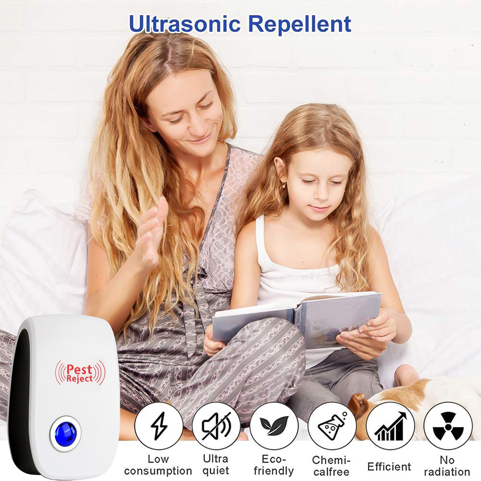 Electronic Pest Reject Control Ultrasonic Repeller Home Bug Rat Spider Roaches