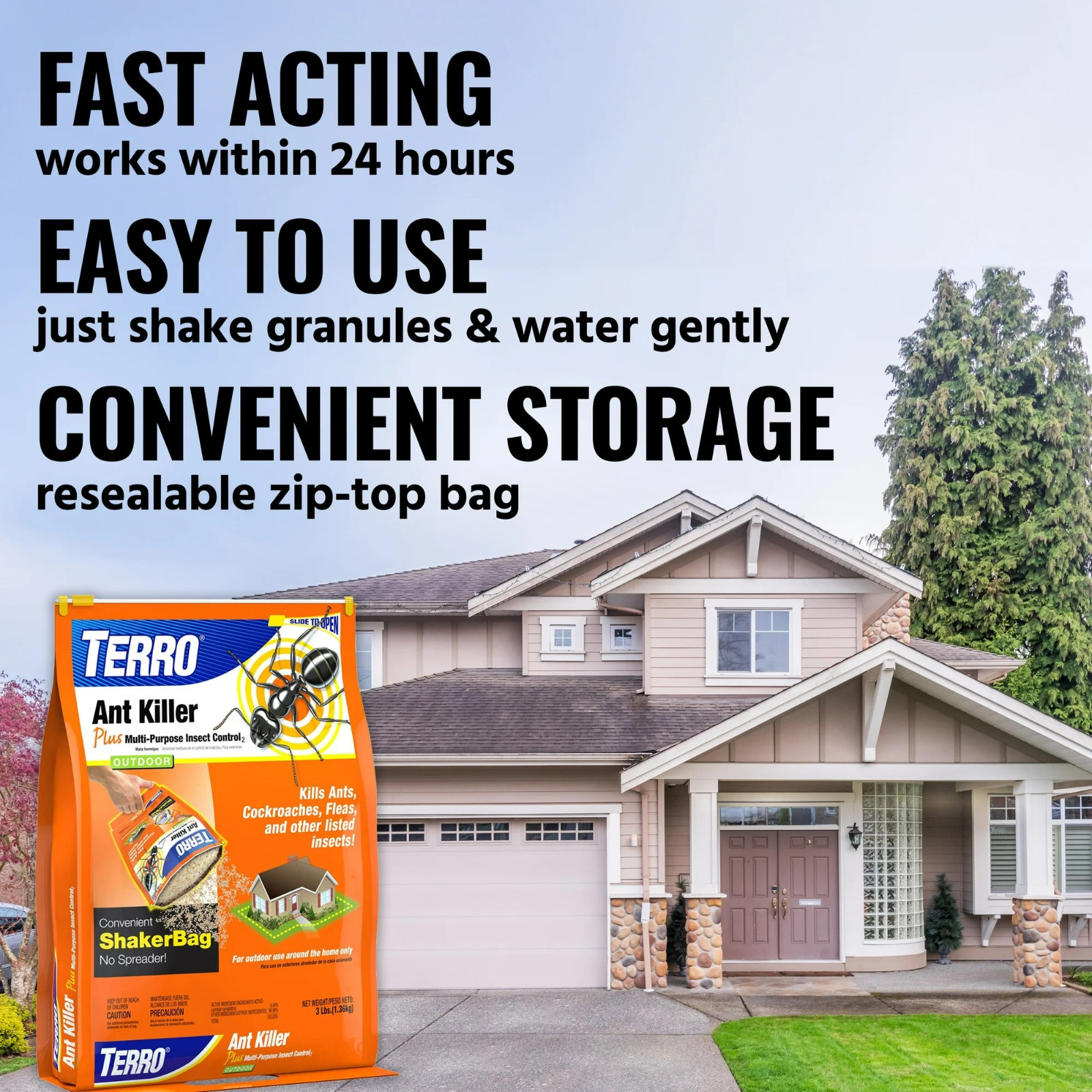 TERRO 3 lb Ant Killer Plus Multi-Purpose Insect Control 2pack
