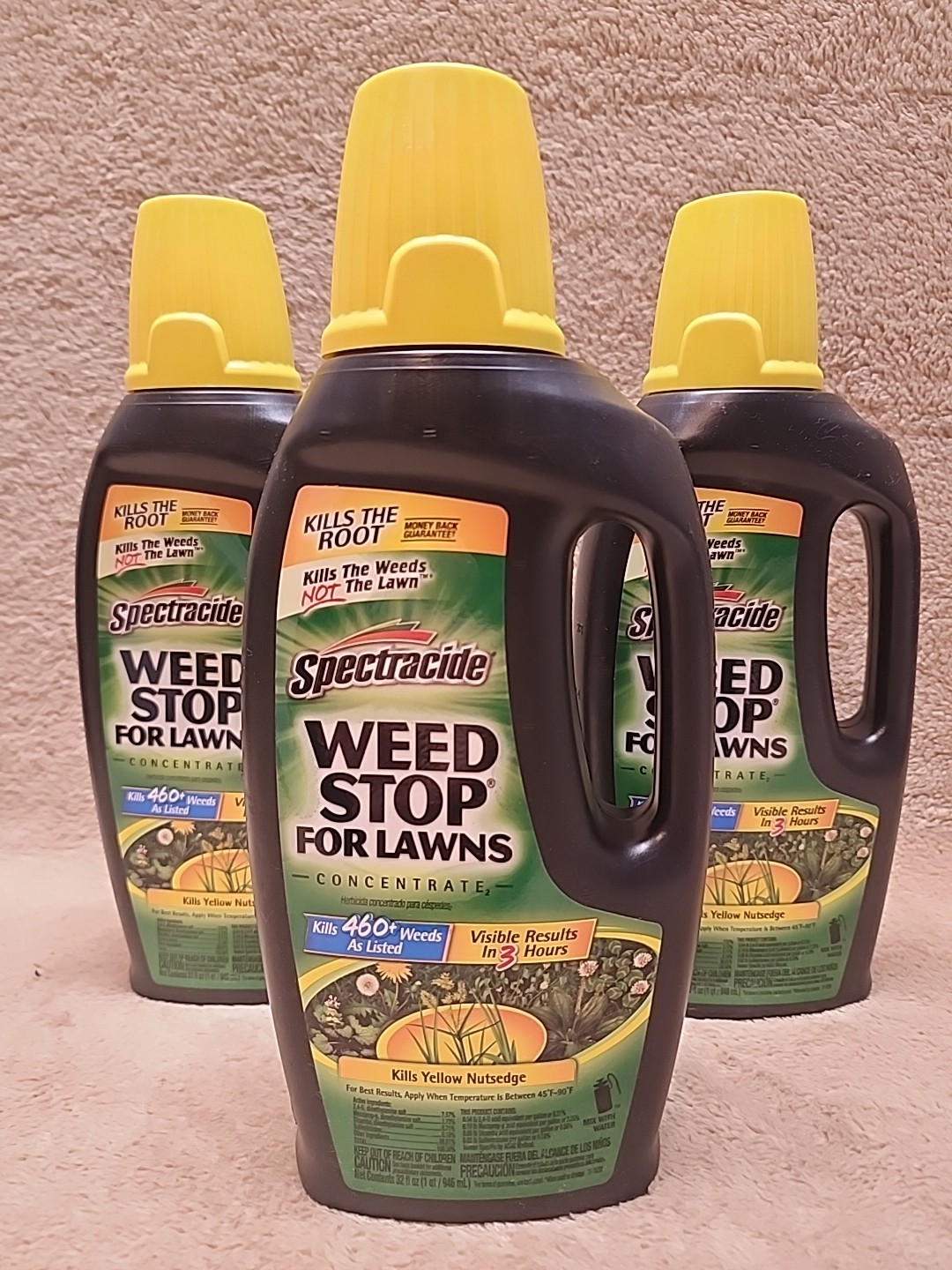 Lot of 3: Spectracide Weed Stop For Lawns Concentrate 32oz Bottles