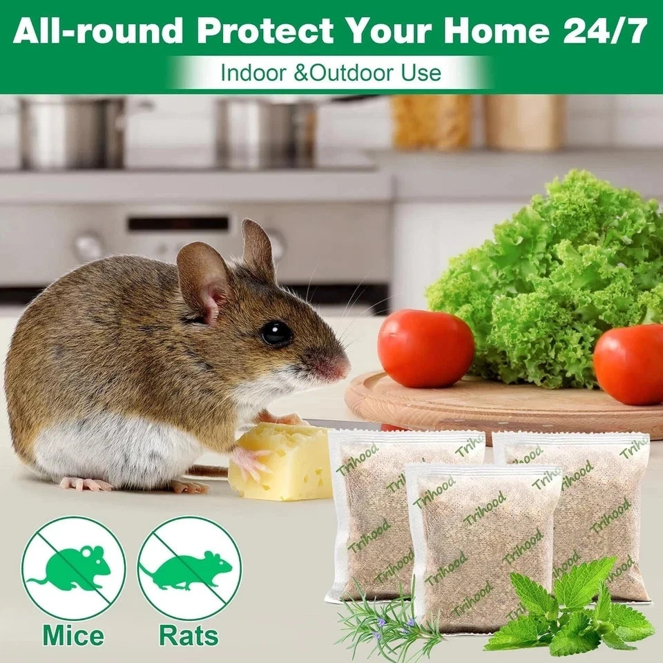 12 Pack Vamoose Natural Rodent Pest Control Repellent Pouch Peppermint Oil