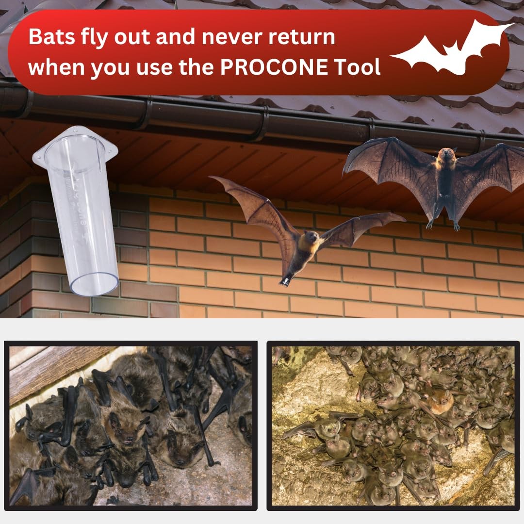 Pro-Cone One-Way Bat Excluder – Clear Polycarbonate Wildlife Exclusion Device…