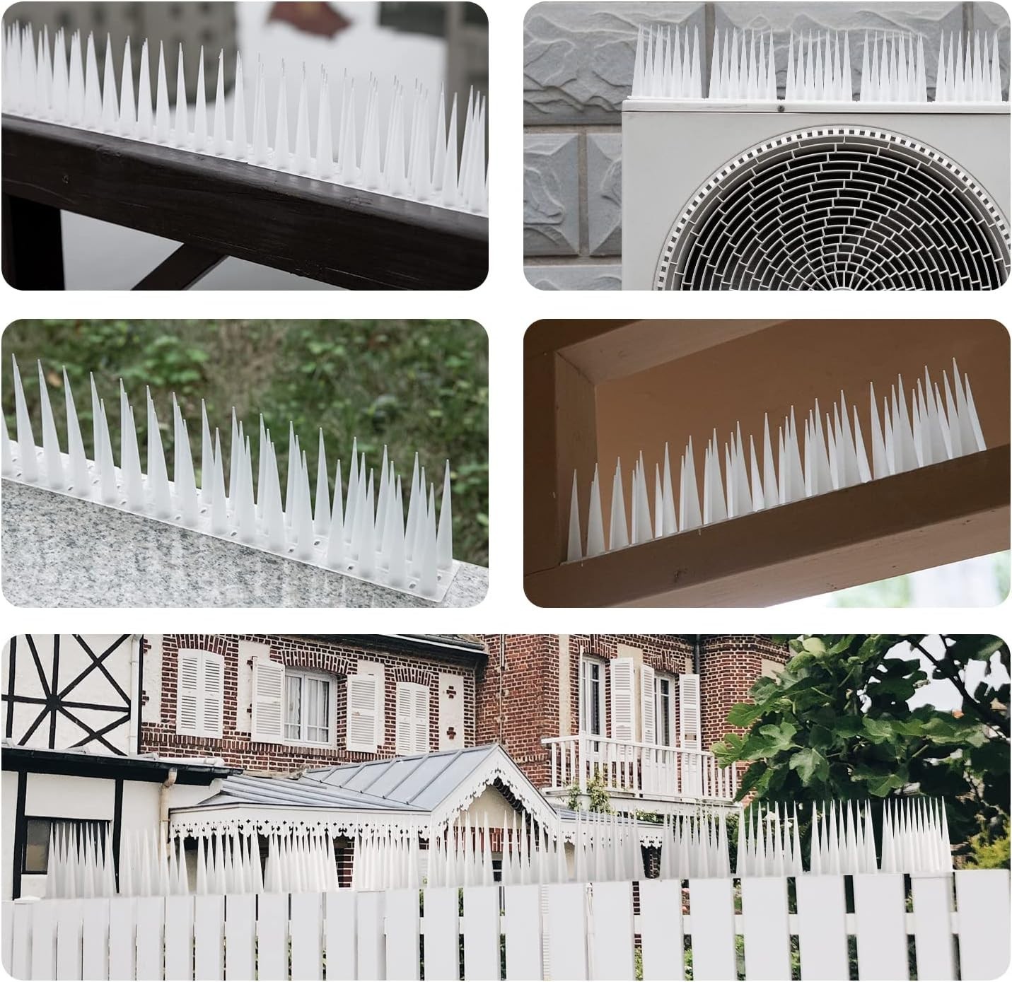 Modern Bird Spikes 20ft White – Durable Plastic
